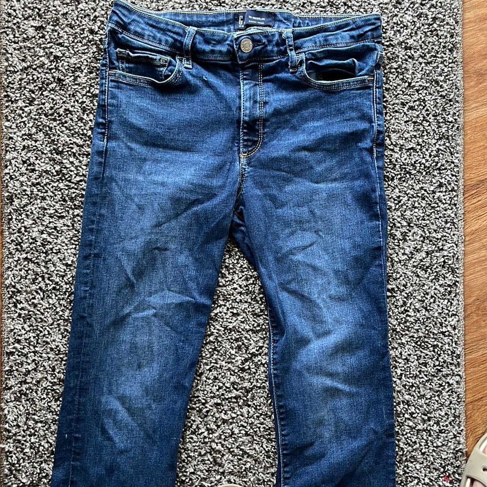 GAP Denim Crop Kick Stone Wash Jeans